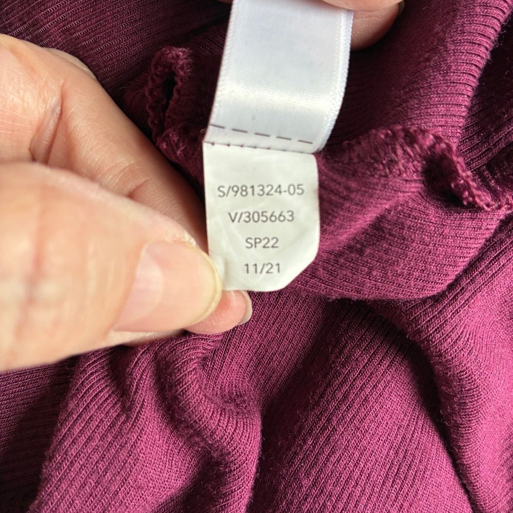 Athleta Well Rested Ribbed Sleep Tank XL Burgundy - Picture 11 of 12